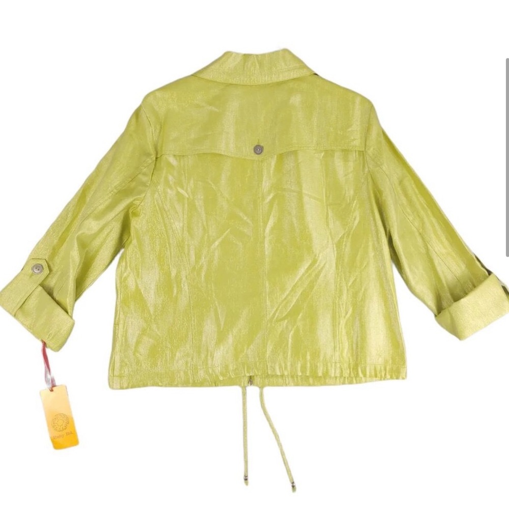 Ruby Rd. Green Shimmery Zip-Up Jacket Size 22w - image 3